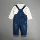Chumhey Baby & Toddler Boys Jean Overalls Pants Set,Blue,12-18 Months