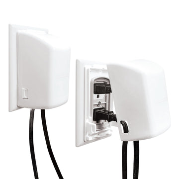 Dreambaby Dual Fit Outlet Cover Box - Baby Safety Outlet Cover for Standard & Decora Plugs - Child Proof Electrical Outlet Plugs