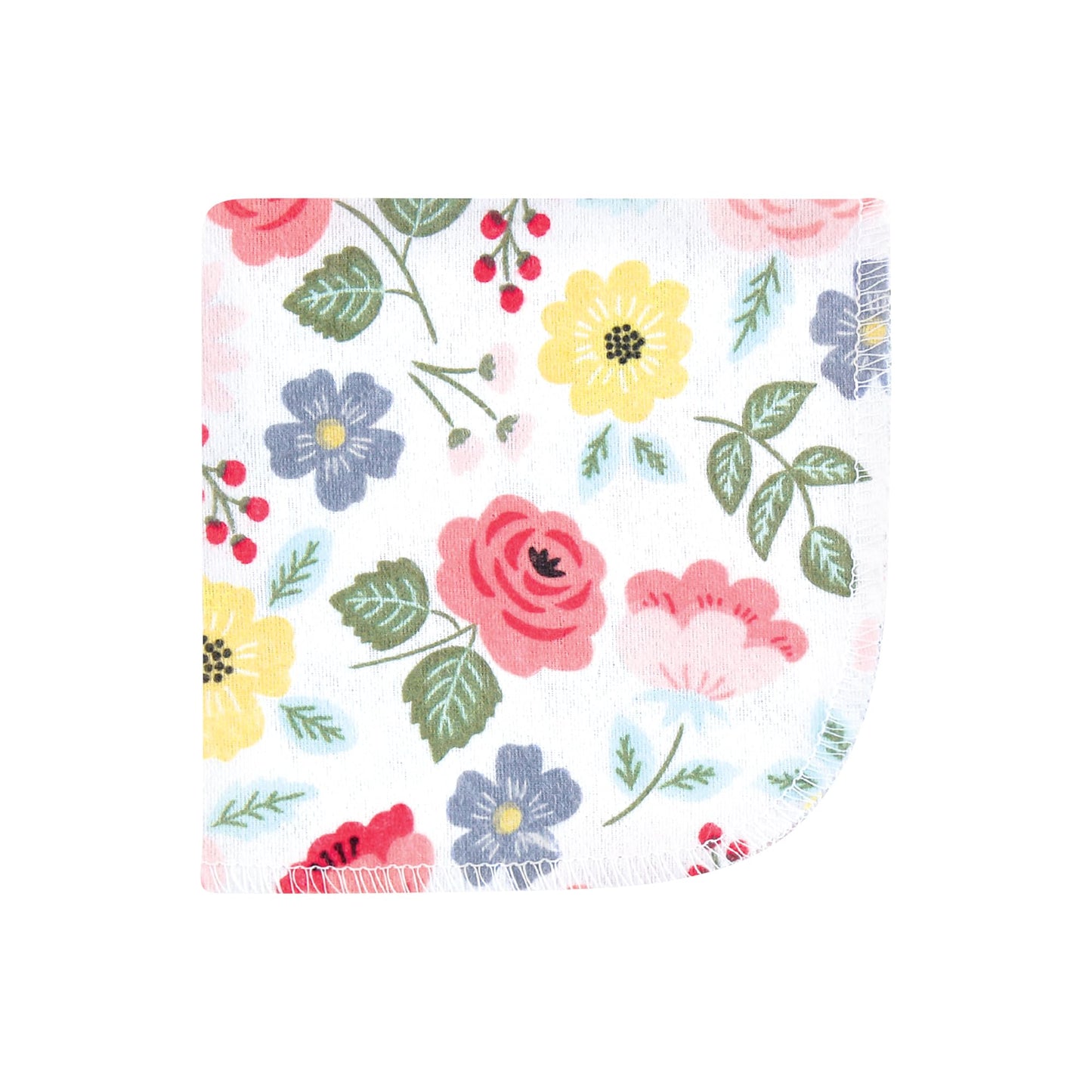 Hudson Baby Unisex Baby Flannel Cotton Washcloths, Modern Botanical 10 Pack, One Size