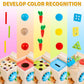Kizfarm Wooden Montessori Baby Toys, 8-in-1 Wooden Play Kit Includes Object Permanent Box, Coin Box, Carrot Harvest, Shape Sorti