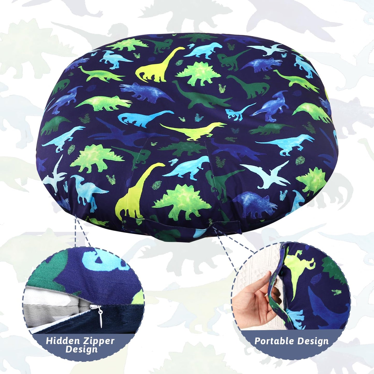 Tanofar Newborn Lounger Cover, Baby Pillow Covers For Girls Boys, Removable Infant Lounger, Breathable, Comfortable, Dinosaurs