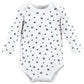 Hudson Baby Unisex Baby Cotton Long-Sleeve Bodysuits Mom Dad Moon Back, 9-12 Months
