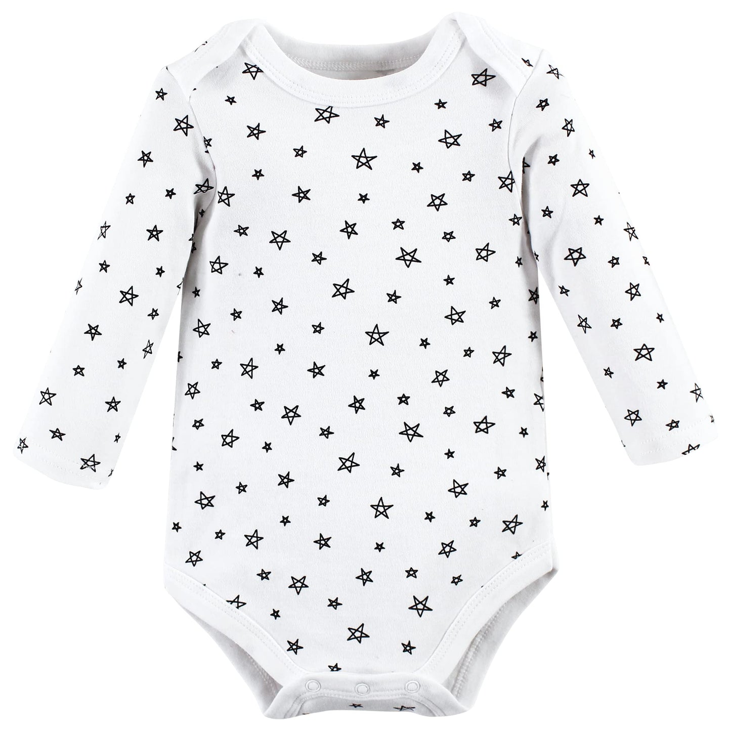 Hudson Baby Unisex Baby Cotton Long-Sleeve Bodysuits Mom Dad Moon Back, 9-12 Months