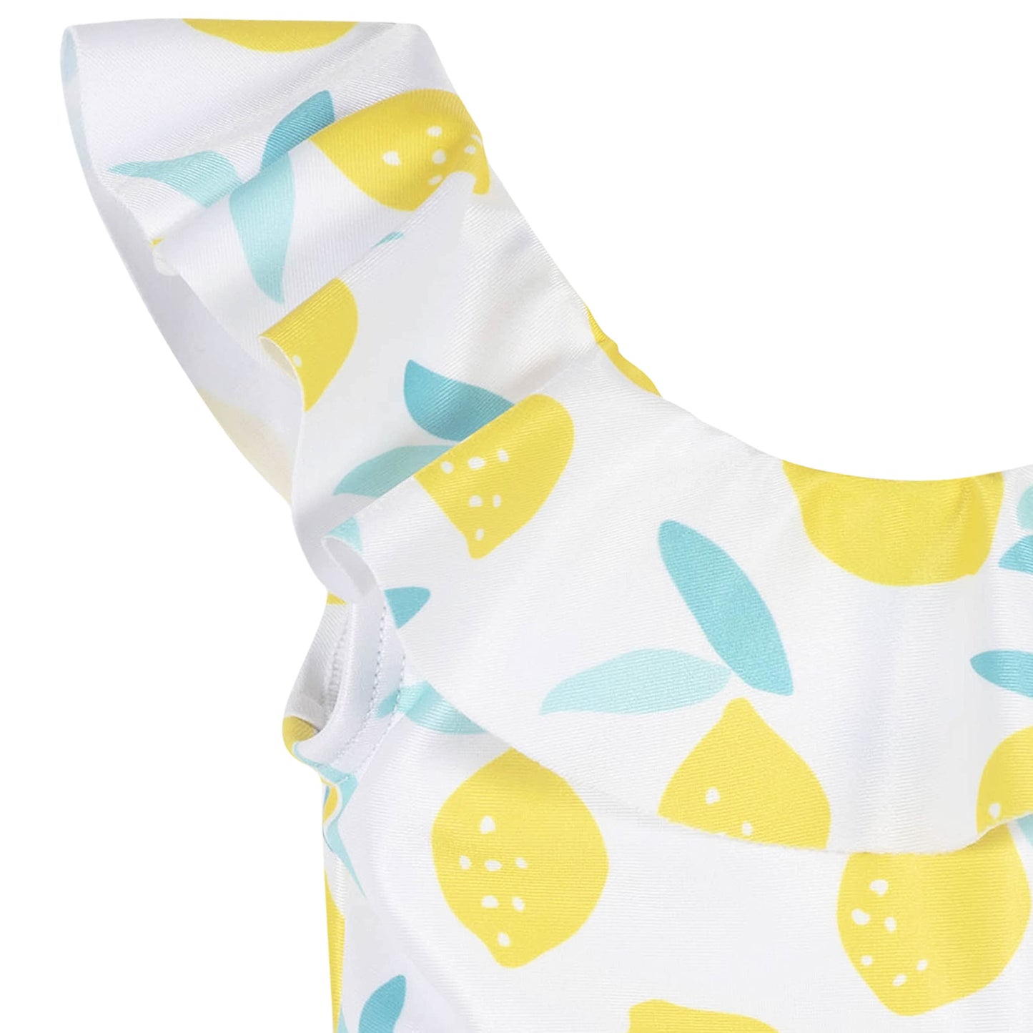 Gerber Girls' One-Piece Swimsuit, White Yellow Lemons, 0-3 Months
