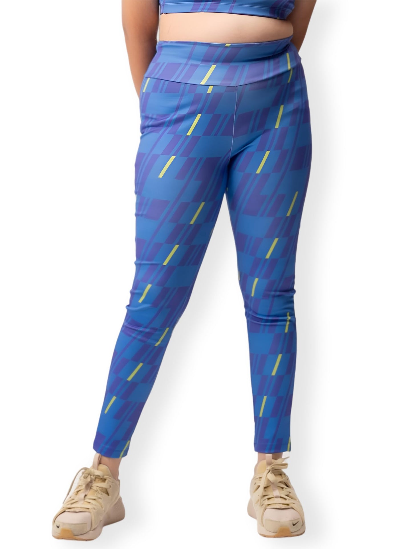 UMILDO Active Girls Blue Printed Girls Ankle Length Leggings_GL5
