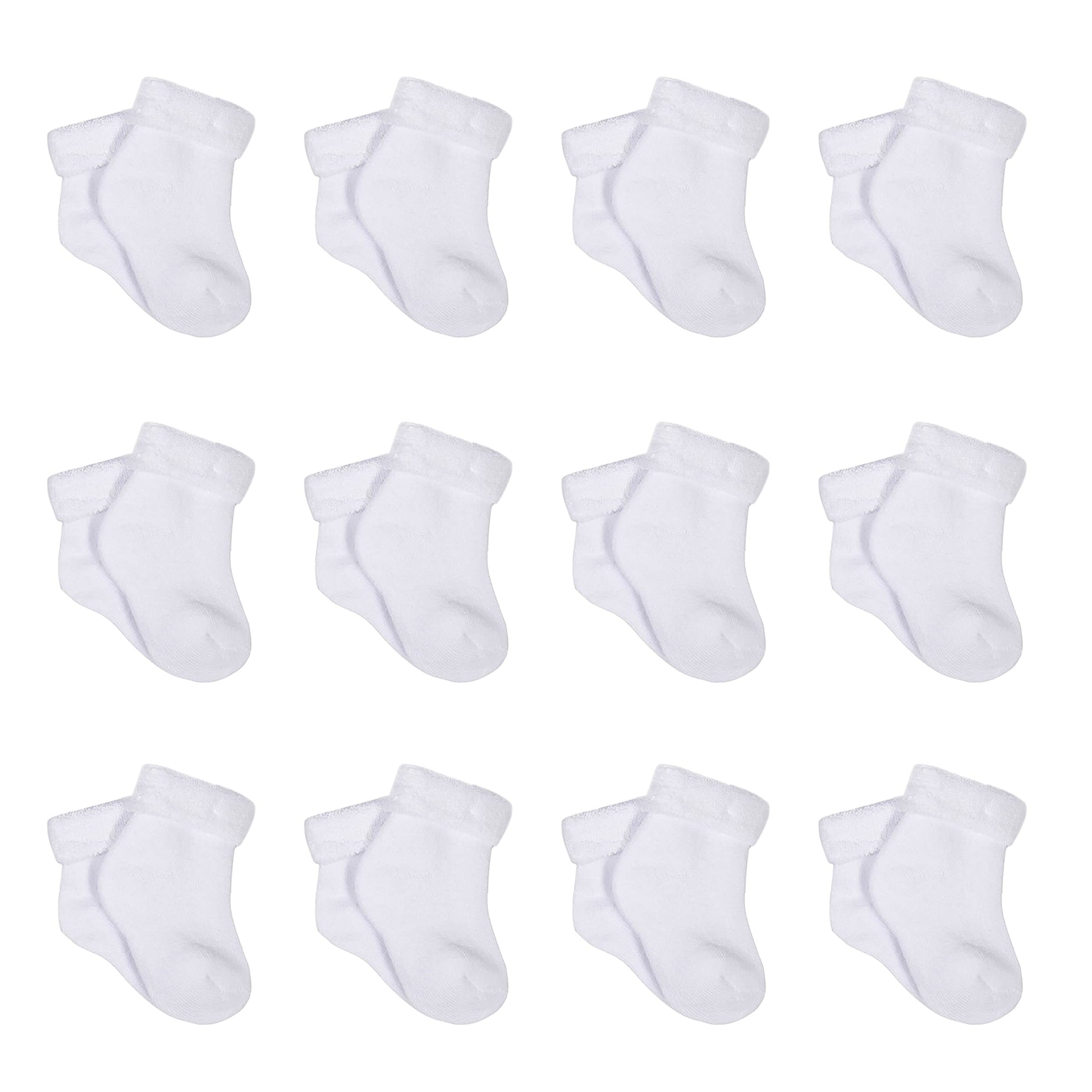 Gerber Unisex Baby 12-Pair Sock Bundle White 3-6 Months