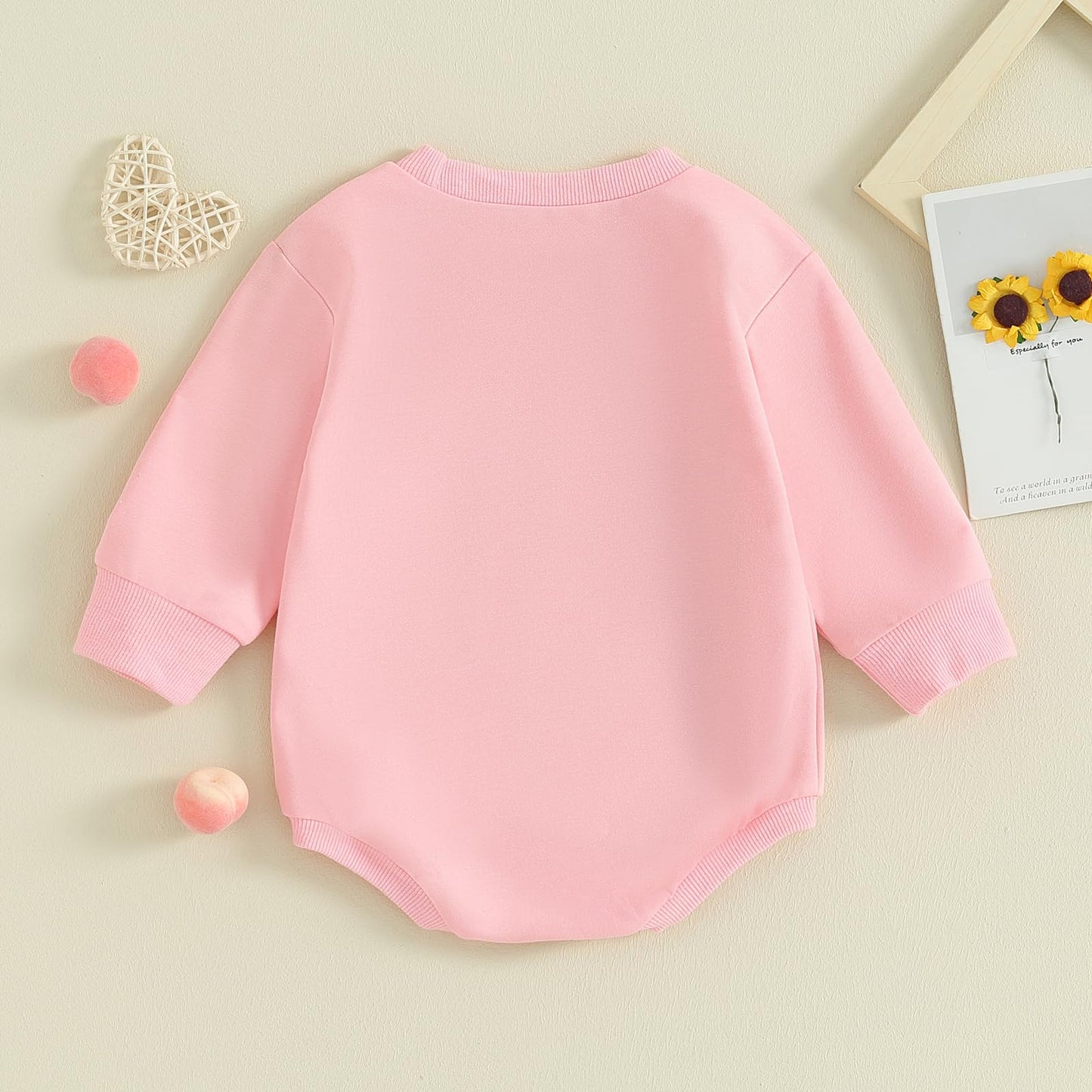 Fiomva Valentines Day Baby Girl Outfit Newborn Bubble Romper Toddler Crewneck Sweatshirt Infant Cute T Shirt Clothes (C1 Daddy'S