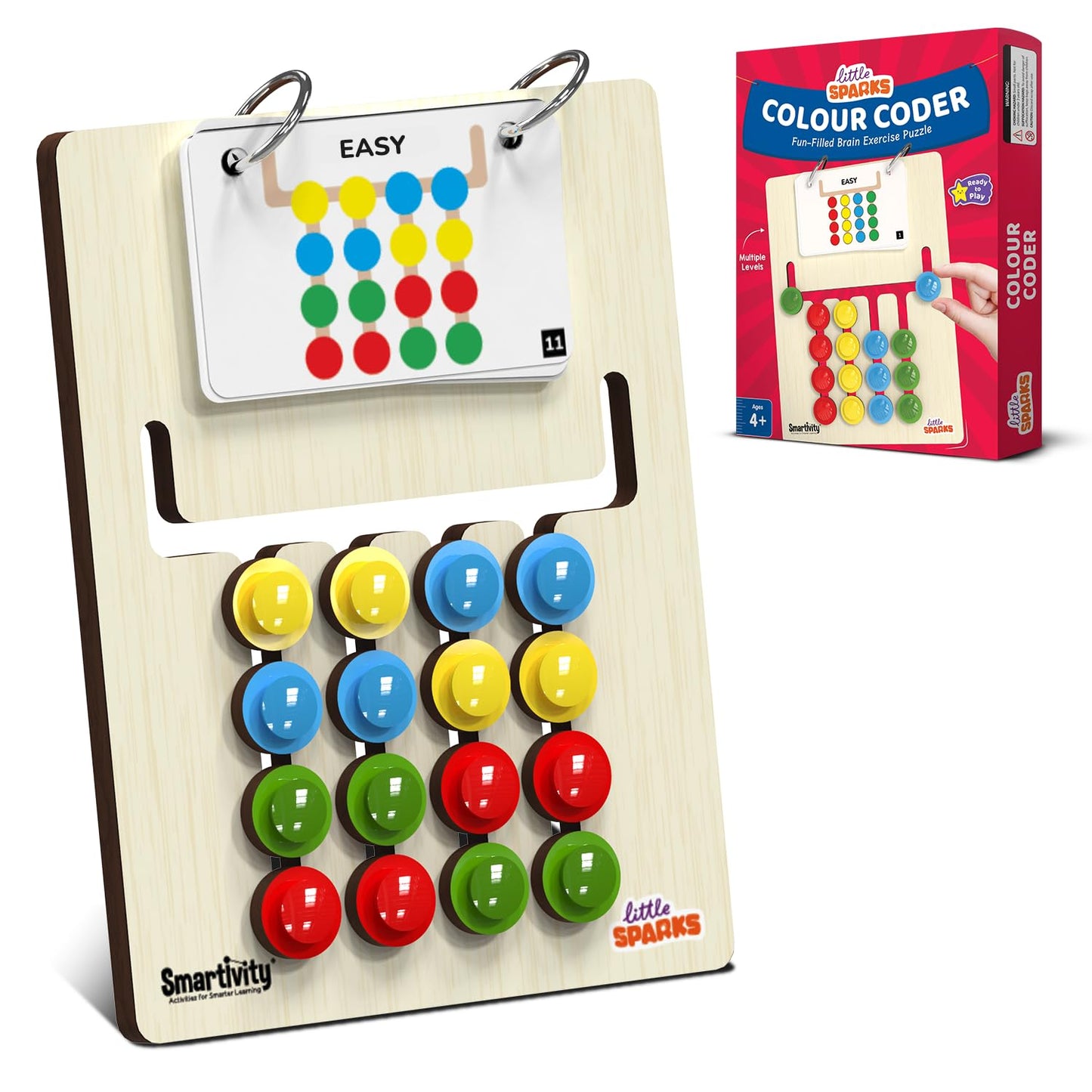 Smartivity Kids Montessori Slide Puzzle Game Icolor & Pattern Matching Learning Toys For Kids 48 Years I Birthday Gift For Unis