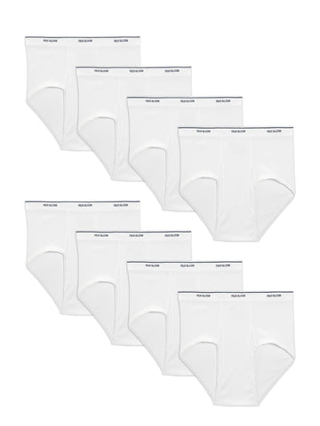 Fruit Of The Loom Mens Basic Brief Multipack, White (8 Pack), 3X-Large