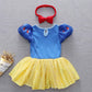Myrisam Princess Costumes For Baby Girls Snow White Birthday Romper Tutu Dress W/Headband Halloween Outfits