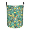Pevtufa Animals With Leaf Foldable Laundry Basket Organizer,Fabric Clothes Toy Storage Basket Nursery Hamper Storage Bin For Hou