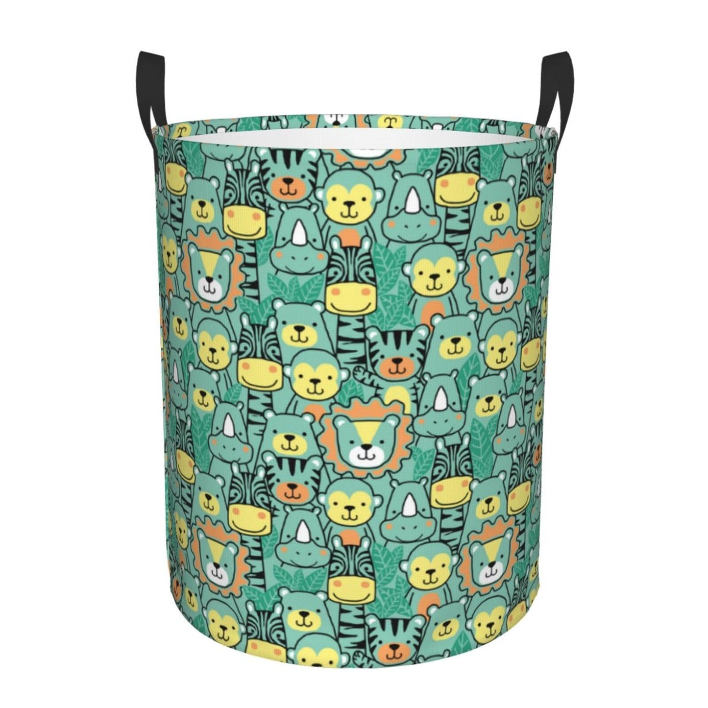 Pevtufa Animals With Leaf Foldable Laundry Basket Organizer,Fabric Clothes Toy Storage Basket Nursery Hamper Storage Bin For Hou