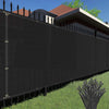 Tang Sunshades Depot 6Ftx184Ft Black Privacy Fence Screen Temporary Fence Screen 150 Gsm, Heavy Duty Windscreen Fence Netting Fe