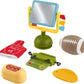 Fisher-Price Baby Toys Mini Me Moments Tiny Tailgater Set, 6 Sports-Themed Sensory Activities for Newborns Ages 3+ Months