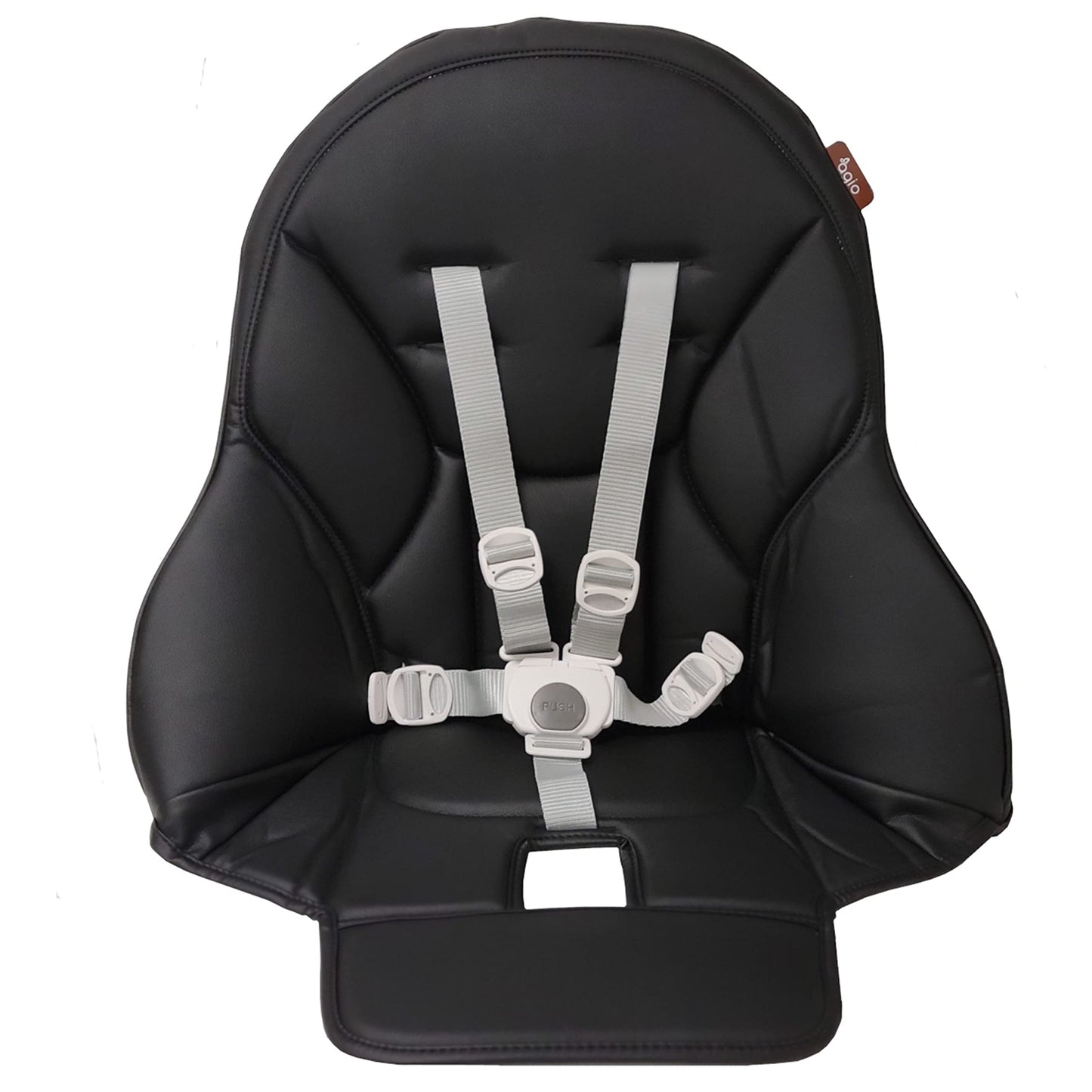 Peg Perego Siesta/Prima Pappa Zero 3 High Chair Replacement Upholstery With Seat Belt, Licorice (Black)