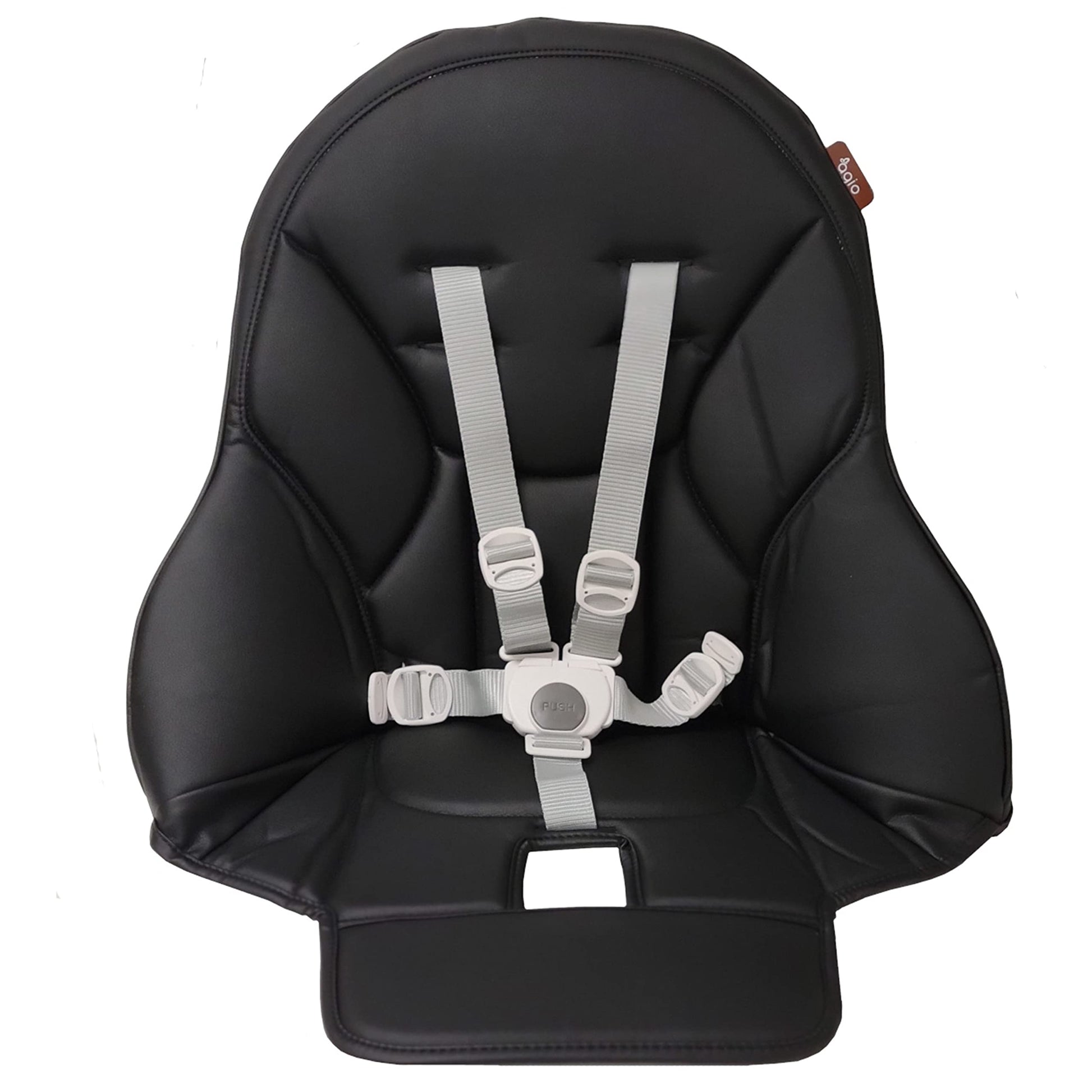 Peg Perego Siesta/Prima Pappa Zero 3 High Chair Replacement Upholstery With Seat Belt, Licorice (Black)