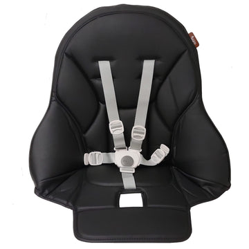 Peg Perego Siesta/Prima Pappa Zero 3 High Chair Replacement Upholstery With Seat Belt, Licorice (Black)