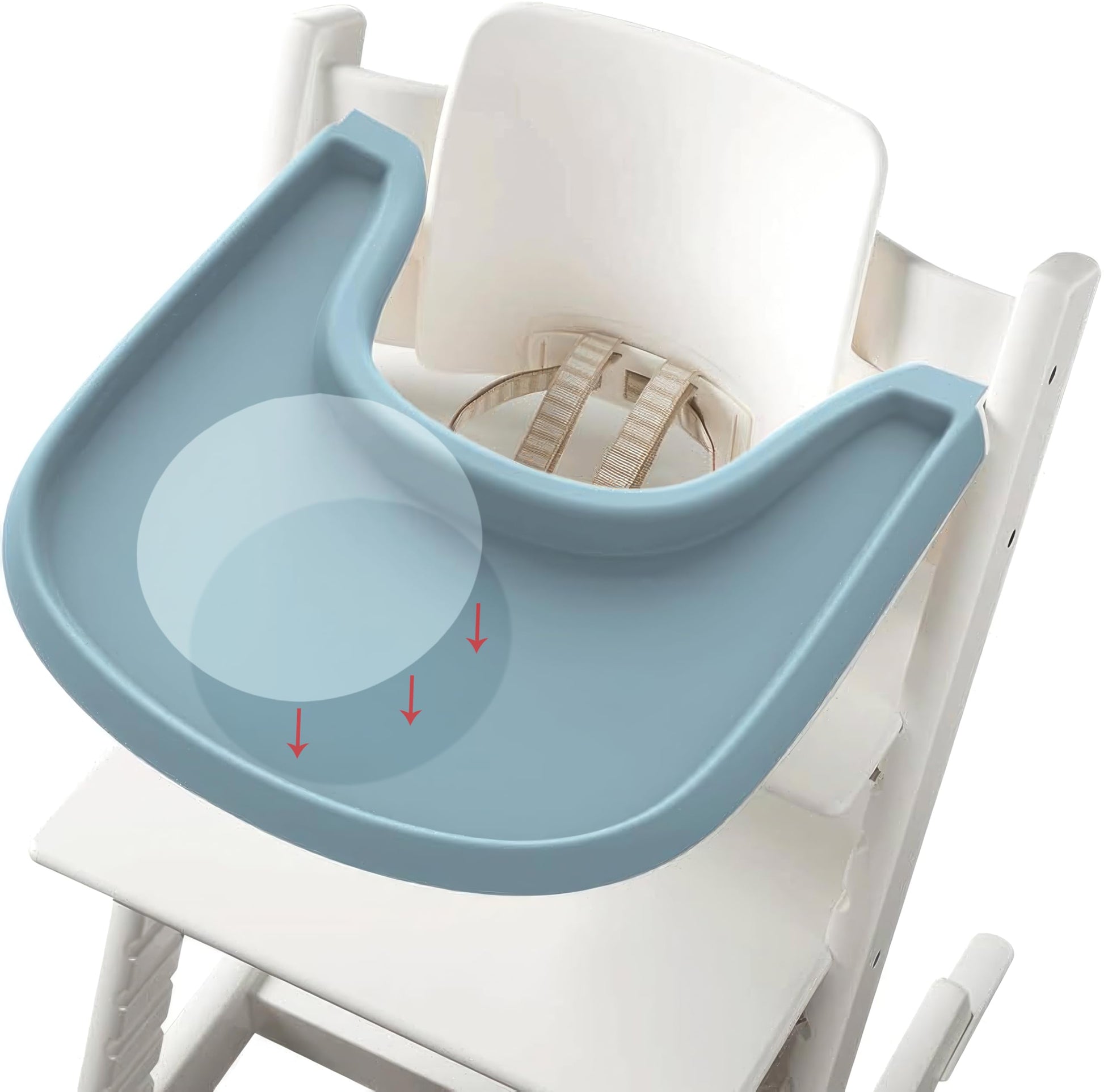 Transparent Stickers to Secure Suction Plates, Bowls & Toys - 6 Pack - Compatible with Stokke Tripp Trapp Tray, Stokke Clikk, Bu