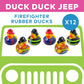 Fun Express Firefighter Rubber Duckies (Set of 12 Ducks) Fire Party Favors and Supplies