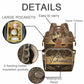 M Yescustom Personalized Diaper Bag, Custom Brown Crown Prince Diaper Bag With Name, Waterproof Diaper Bag Backpack Mommy Bag Nu