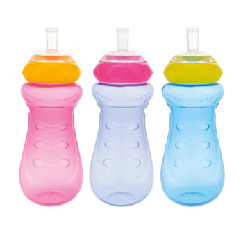 Nuby Sports Sipper Cup | Leak-Resistant Toddler Cup with Soft Silicone Spout & TOUCH-FLO Valve | Gentle on Teeth & Gums | Easy-G