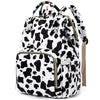 Xunteny Cow Print Baby Diaper Bag Backpack For Girls Boys, Waterproof Large Maternity Nappy Bags For Mom
