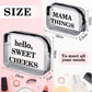 4 Packs Diaper Bag Organizer Pouches Set Clear Pvc Travel Diaper Bag Waterproof Zippered Makeup Bag Dry Wet Bag (Black)