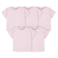 Gerber Baby Toddler 5-Pack Solid Short Sleeve T-Shirts Jersey 160 Gsm, Light Pink, 12 Months