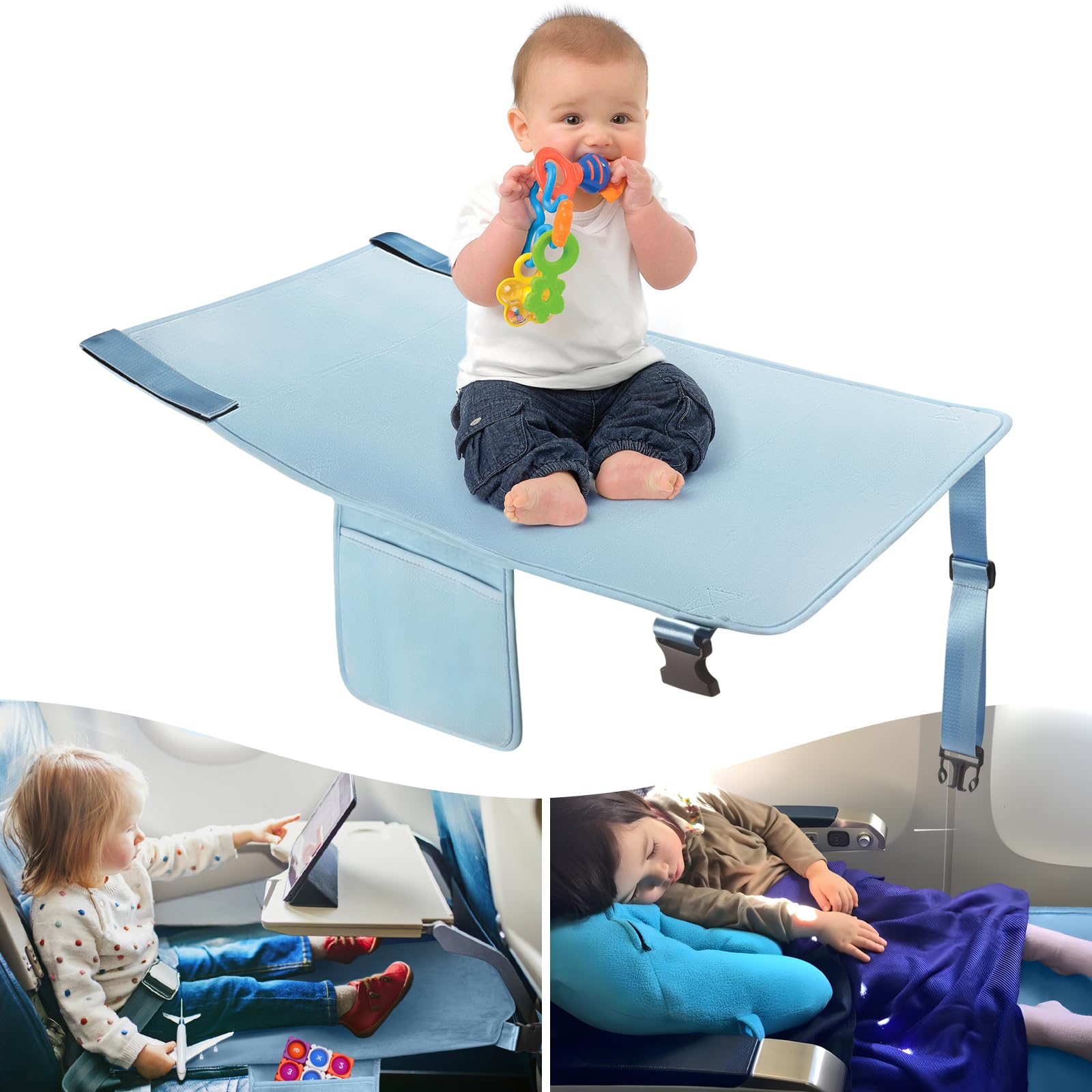 Toddler Airplane Bed, Kids Airplane Seat Extender Travel Bed, Kids Airplane Travel Essentials, Airplane Must Have For Toddlers,