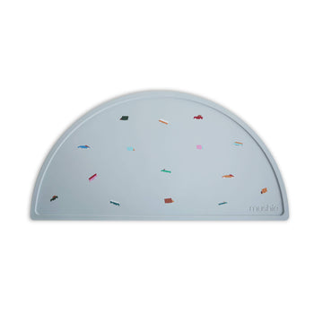 Mushie Silicone Placemat For Kids  Bpa-Free Non-Slip Design (Retro Cars)