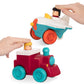 Battat - Wind - Up Vehicles - Pull - Back Cars - Toy Plane & Train Combo - Cause & Effect Toys - 18+ Months - Pump And Go Airpla