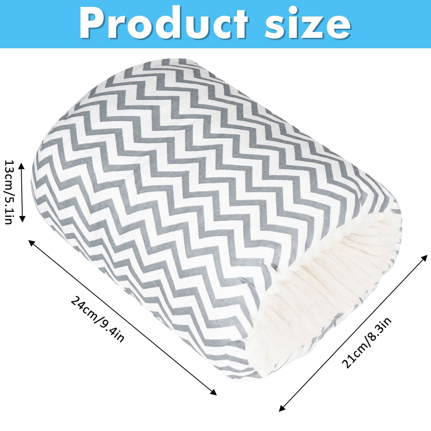 Povkufii Baby Nursing Arm Breastfeeding Pillow Adjustable Nursing Pillow Soft Nursing Arm Pillow Baby Feeding Pillow(Black Corru