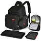 Bebamour Changing Bag with Baby Changing Mat, Mesh Bag, Insulated Bag, Large Baby Changing Bags, Black Upgraded, Backpack