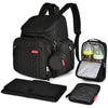 Bebamour Changing Bag with Baby Changing Mat, Mesh Bag, Insulated Bag, Large Baby Changing Bags, Black Upgraded, Backpack