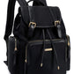 Terzini Bear Diaper Bag Backpack, Multifunction Diaper Bags for Baby with USB Charging Port,Stroller Hook,Changing mat(Black)