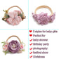 BFNAAgirl Baby Girl Headbands Nylon Flower Elastic Hairbands 3pcs Hair Accessories Gift for Newborn Infant Toddlers (YM4)