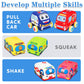 Baby Toys 6 to 12 Months - Soft Car Toys for 1 Year Old Boy Girl with Playmat Storage Bag - Infant Baby Toys 12-18 Months Toddle