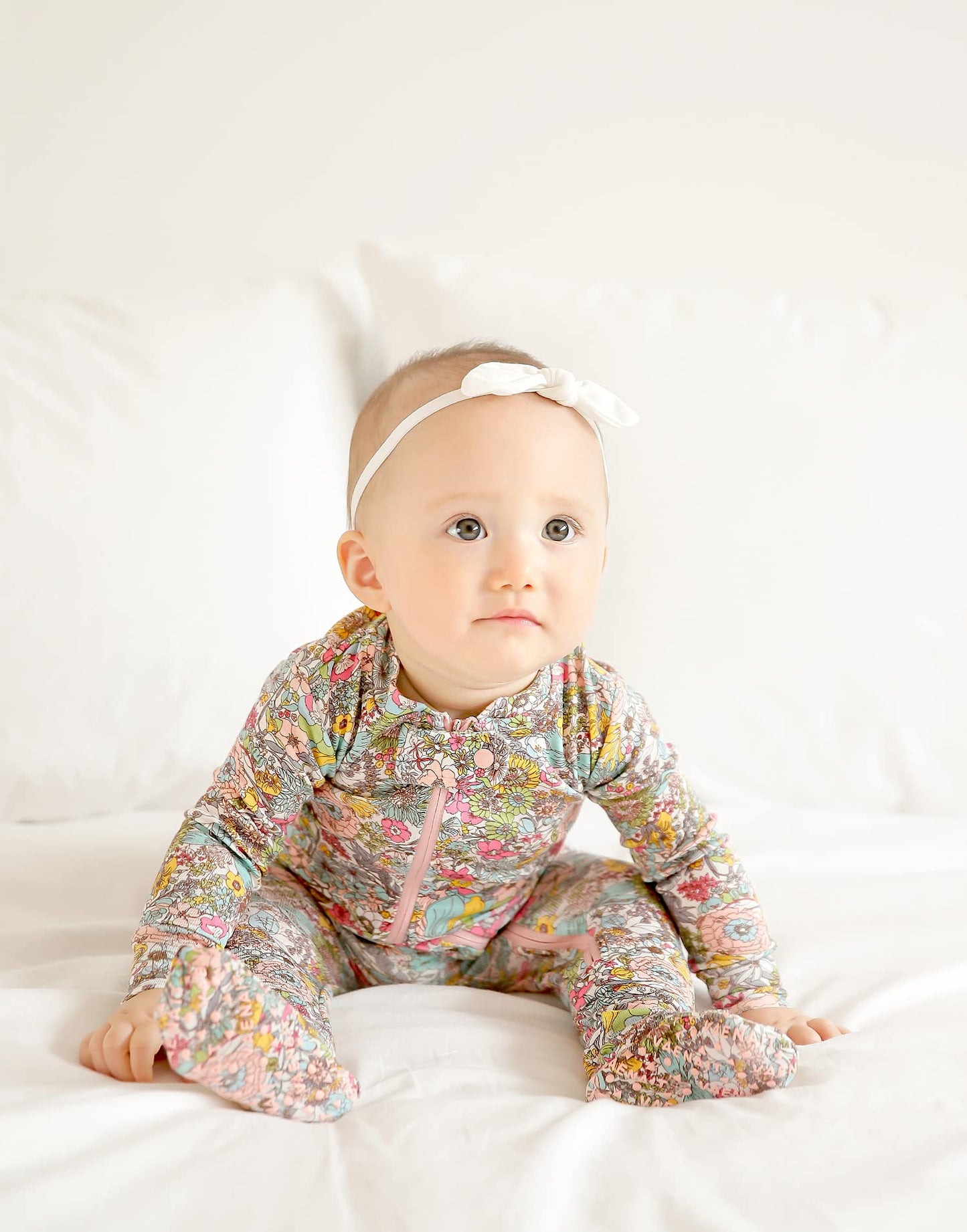 Vaenait Baby Toddler Boys Girls Solid Footie Pajama Cozy Modal Floral 6-9M