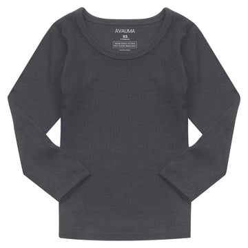 Avauma Baby Boys Girls Pajama Set Kids Toddler Snug Fit Ribbed Sleepwear Pjs For Daily Life Style (Xl/Charcoal(L))