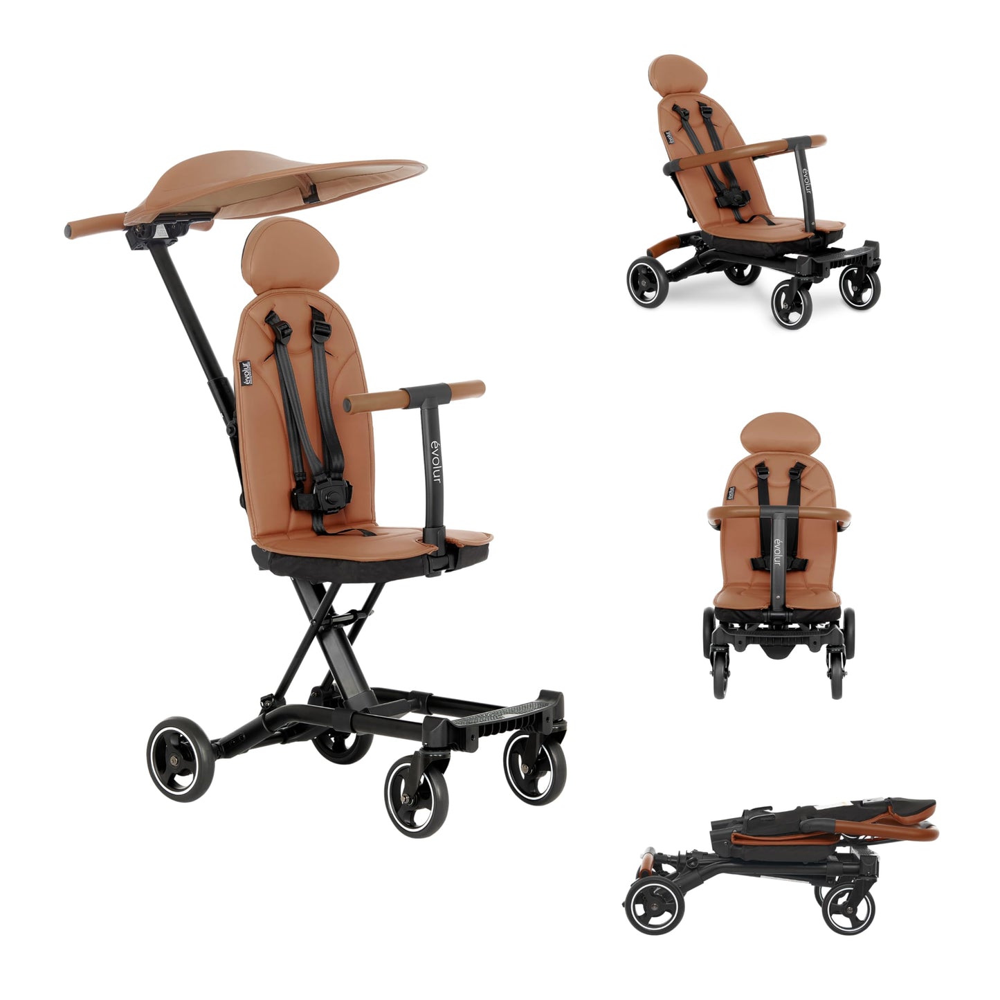 Evolur Cruise Rider Stroller With Canopy, Lightweight Umbrella Stroller With Compact Fold, Easy To Carry Travel Stroller - Cogna