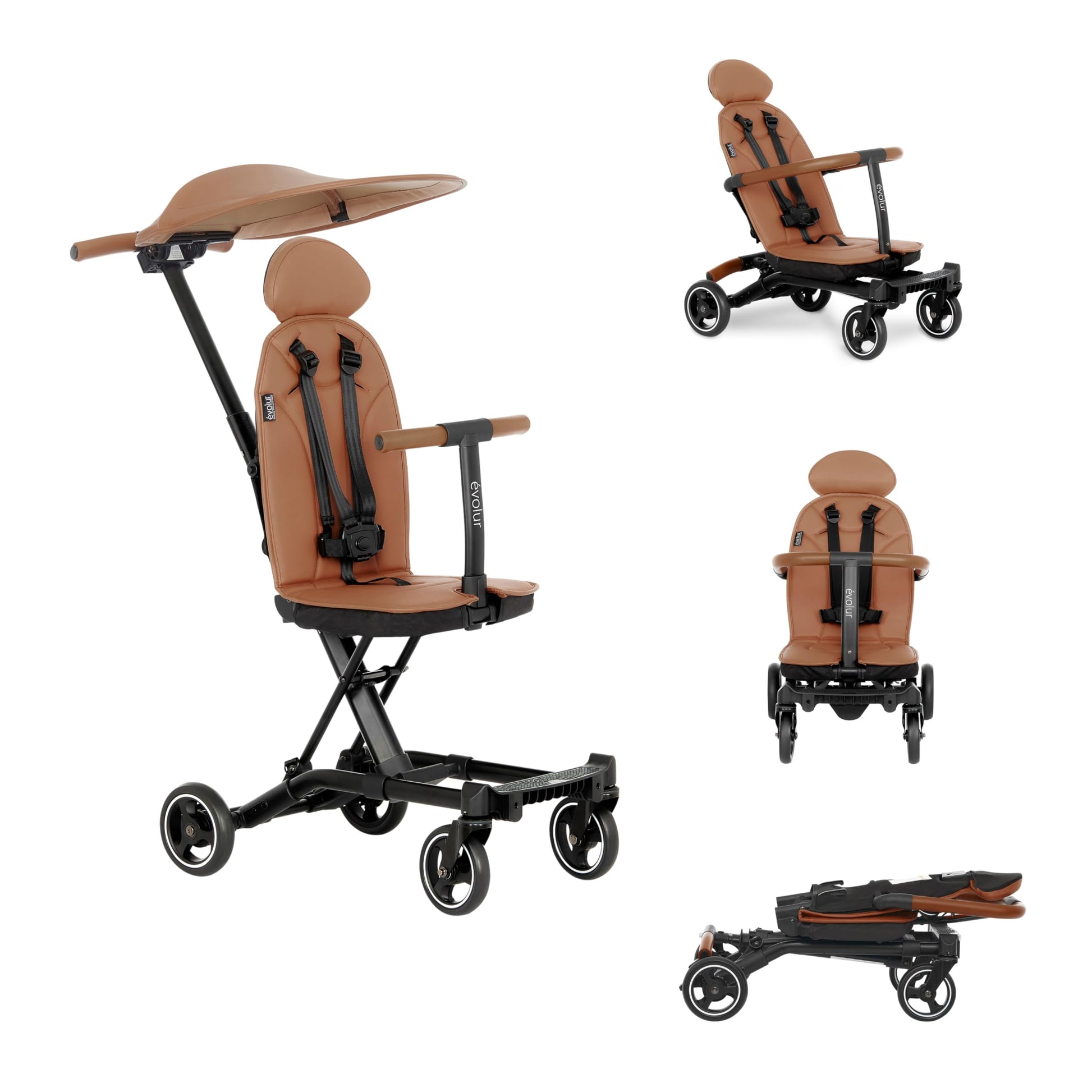 Evolur Cruise Rider Stroller With Canopy, Lightweight Umbrella Stroller With Compact Fold, Easy To Carry Travel Stroller - Cogna