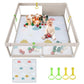 Baby Playpen with Mat, 59x59inch Playpen for Babies and Toddlers, Kids Play Pen, Extra Large Baby Playpen,Baby Fence,Big Playpen