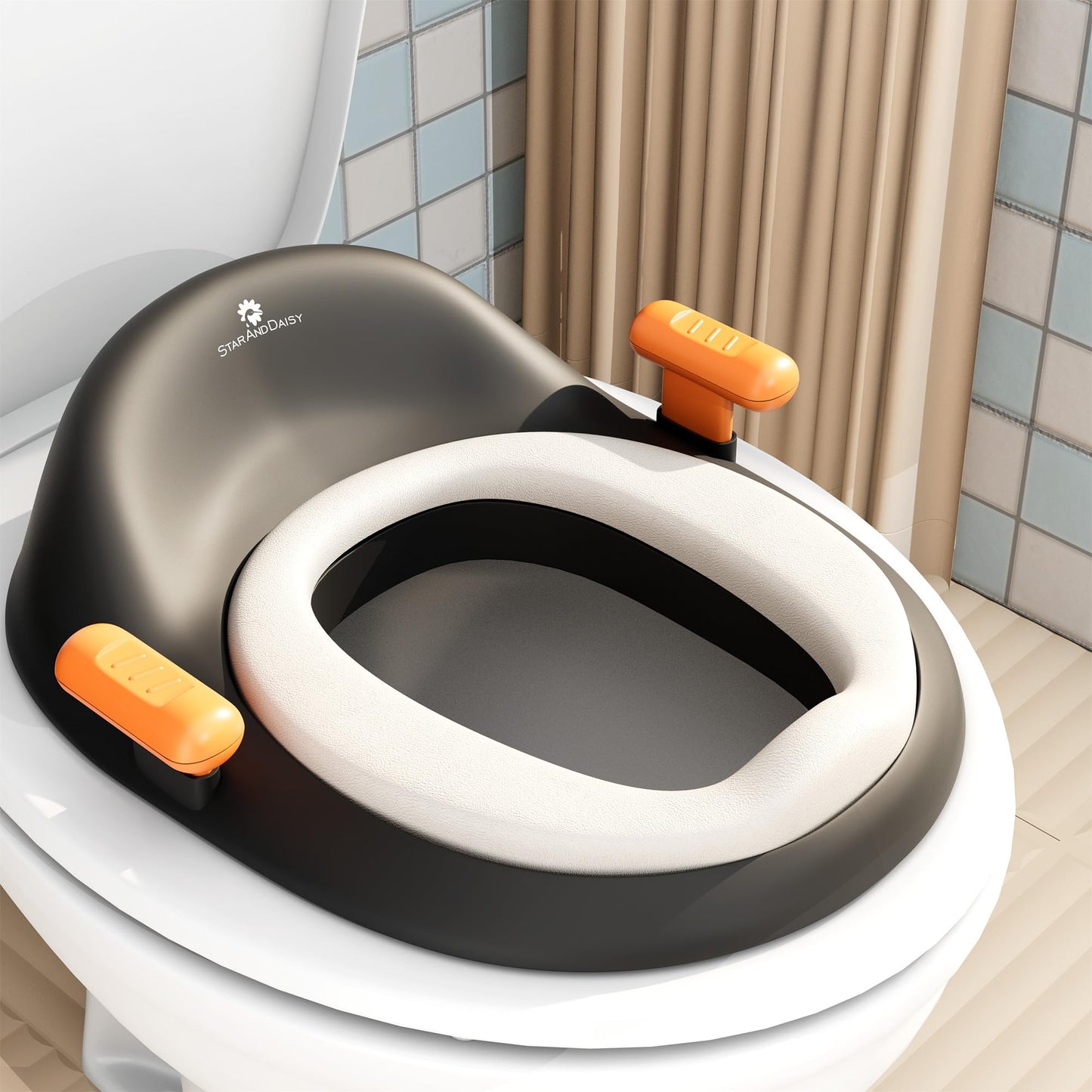 Staranddaisy Potty Seat For Kids 15 Years  Baby Potty Seat/Potty Training Seat With Soft Cushion, Splash Guard, Easy To Clean/