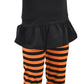 Unique Baby Baby-Girls 2 Piece Halloween Pumpkin Ruffled Pants Outfit (5T)
