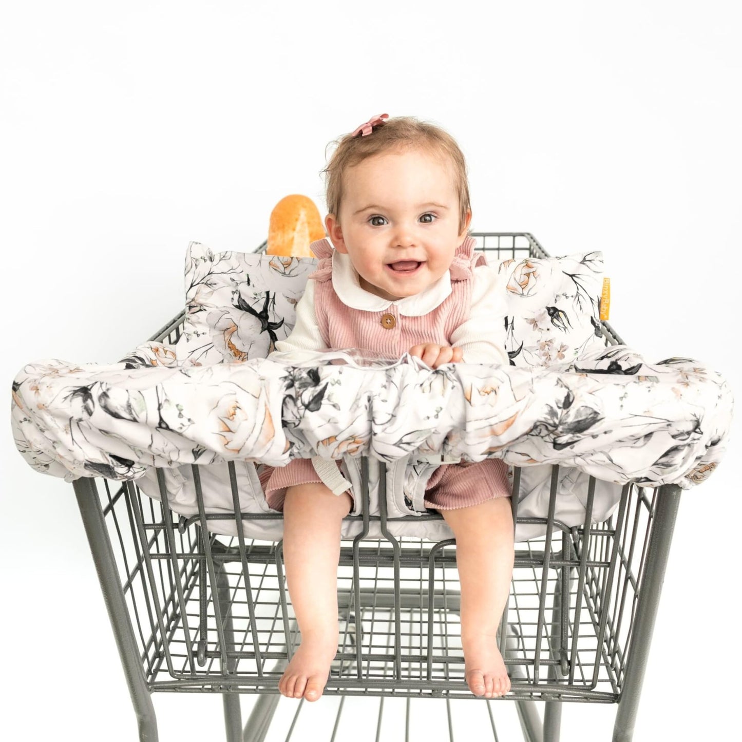 Binxy Baby 2-In-1 Cushy High Chair And Shopping Cart Cover For Baby, Comfortable Universal Fit Cover, Includes Storage Pouch - C