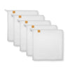 Little Sudhams Double Muslin Cotton Wash Cloth 40S 30Cmx30Cm (Set Of 5 White)