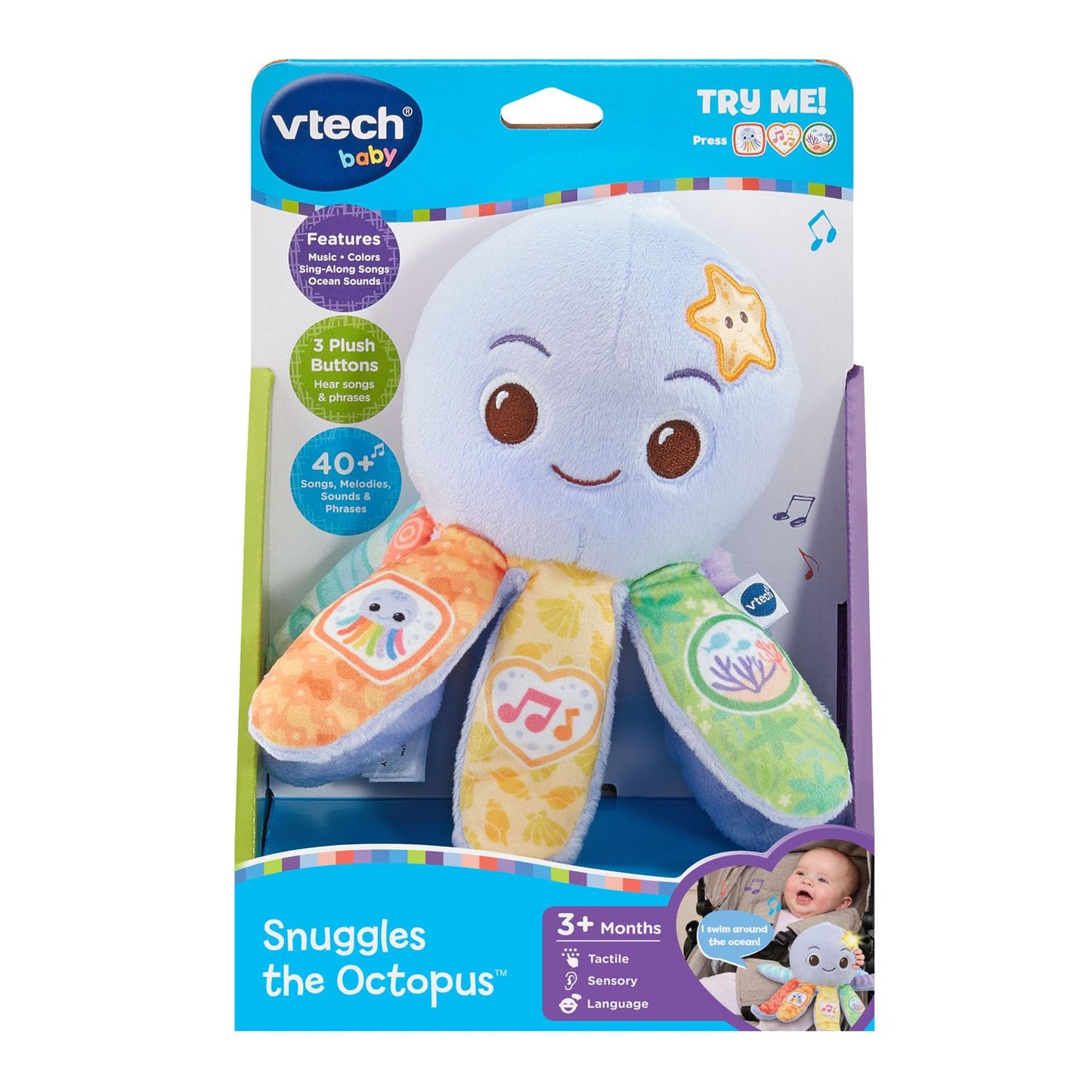 VTech Baby Snuggles The Octopus Musical Plush Toy