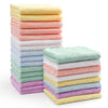 Homexcel Baby Washcloths 24 Pack-Microfiber Coral Fleece Baby Bath Face Towel 7 X 9 Inch Extra Absorbent And Soft Burp Cloth And