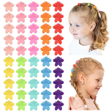 Choicbaby 50Pcs Baby Hair Clips For Girls 10 Different Variety Of Colors Cute Baby Hair Accessories Mini Flower Hair Clip For In