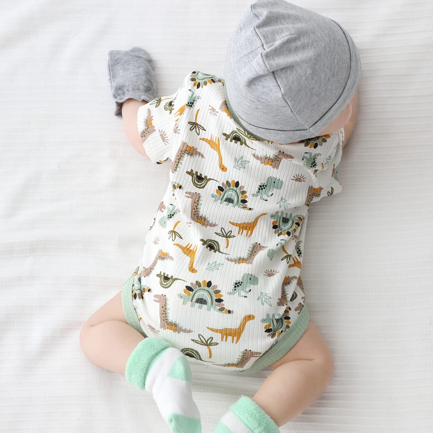 Mamimaka Baby Hat And Mittens Set - Newborn Baby Hats Caps For Boys & Girls, 0-6 Months, 100% Cotton